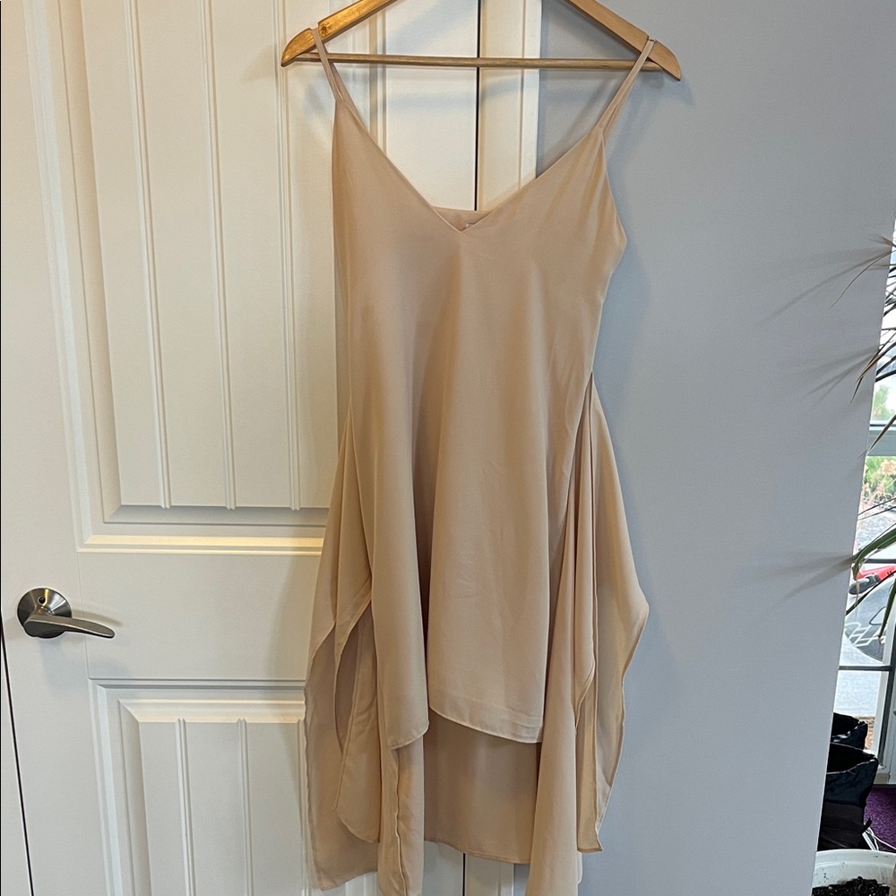 SNDS Elegant Beige Spaghetti Dress 6